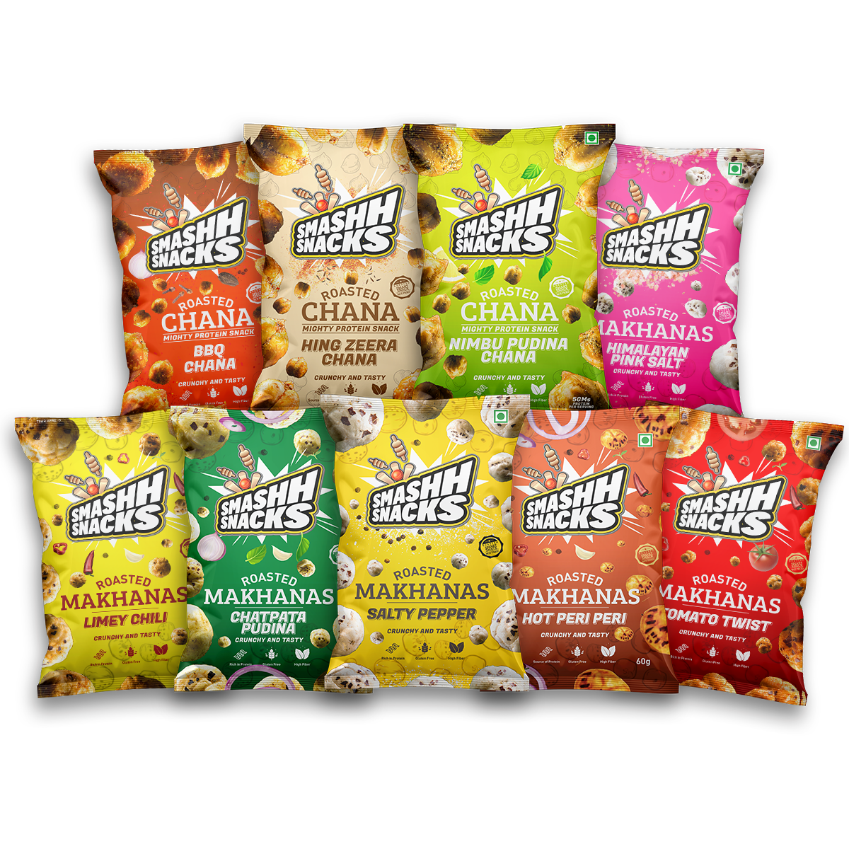 Makhana & Chana Combo-Pack of 9 (20gx6+140gx3=540g)