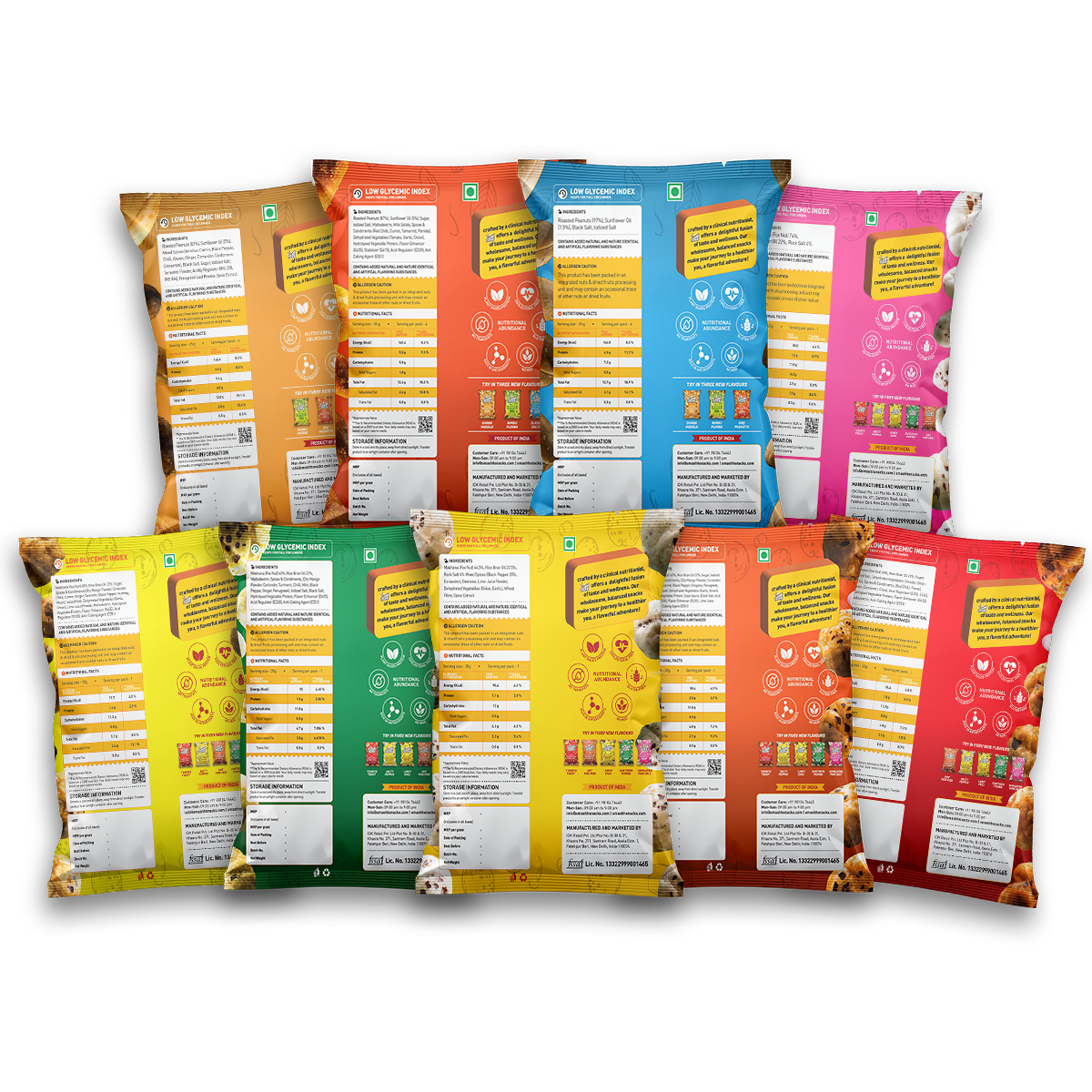 Makhana & Peanuts Combo-Pack of 9 (20gx6+140gx3=540g)