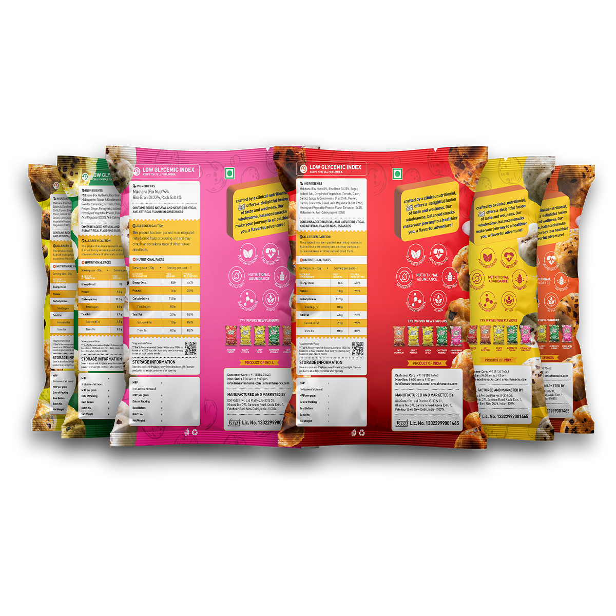 Makhana Combo- Pack of 6 (20g x 6=120g)