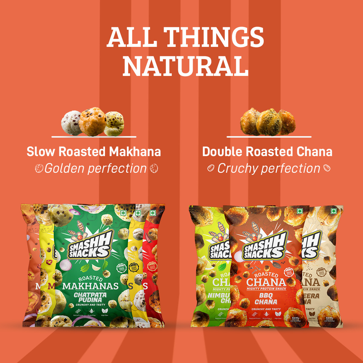 Makhana & Chana Combo-Pack of 9 (20gx6+140gx3=540g)