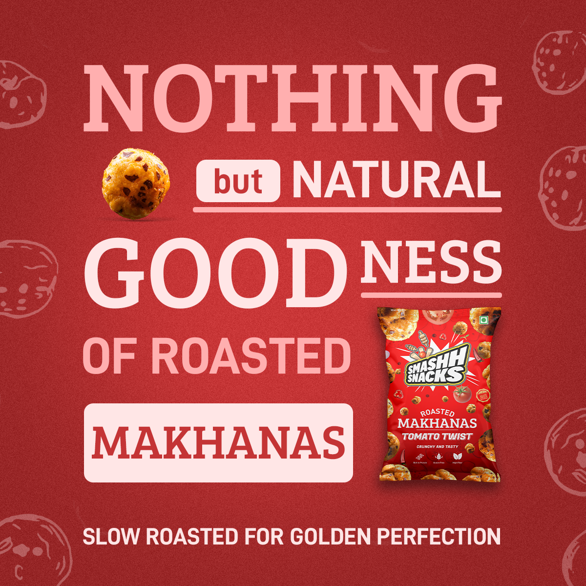 Tomato Twist Makhana - Pack of 6 (20g x 6=120g)