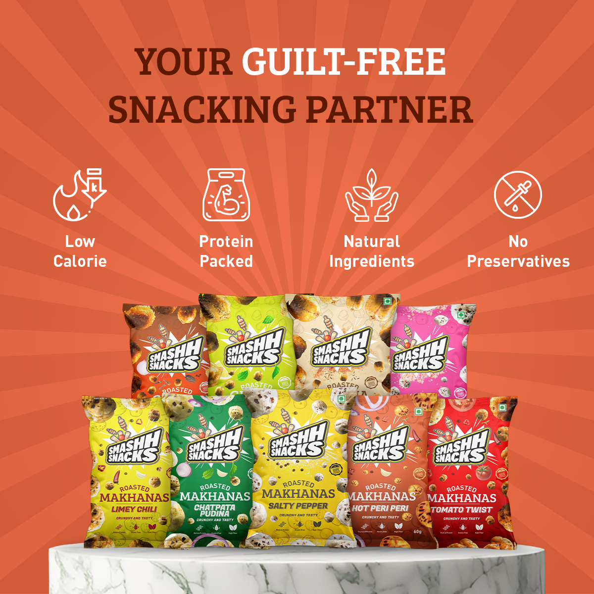 Makhana & Chana Combo-Pack of 9 (20gx6+140gx3=540g)