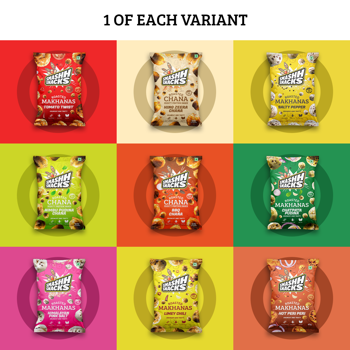 Makhana & Chana Combo-Pack of 9 (20gx6+140gx3=540g)