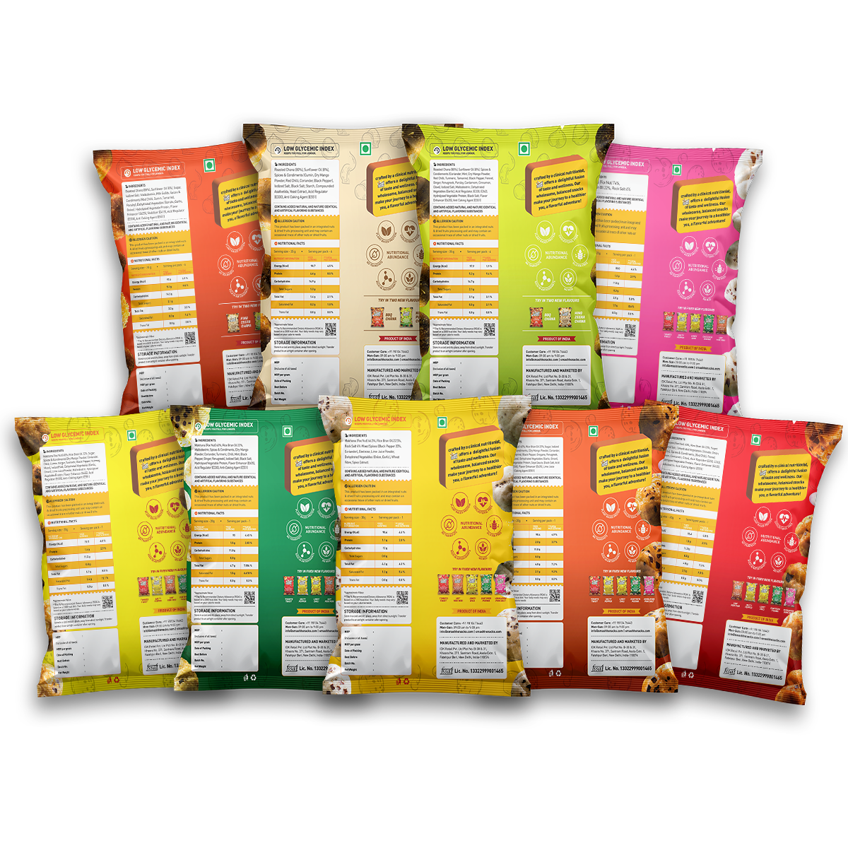 Makhana & Chana Combo-Pack of 9 (26gx6+140gx3=576g)