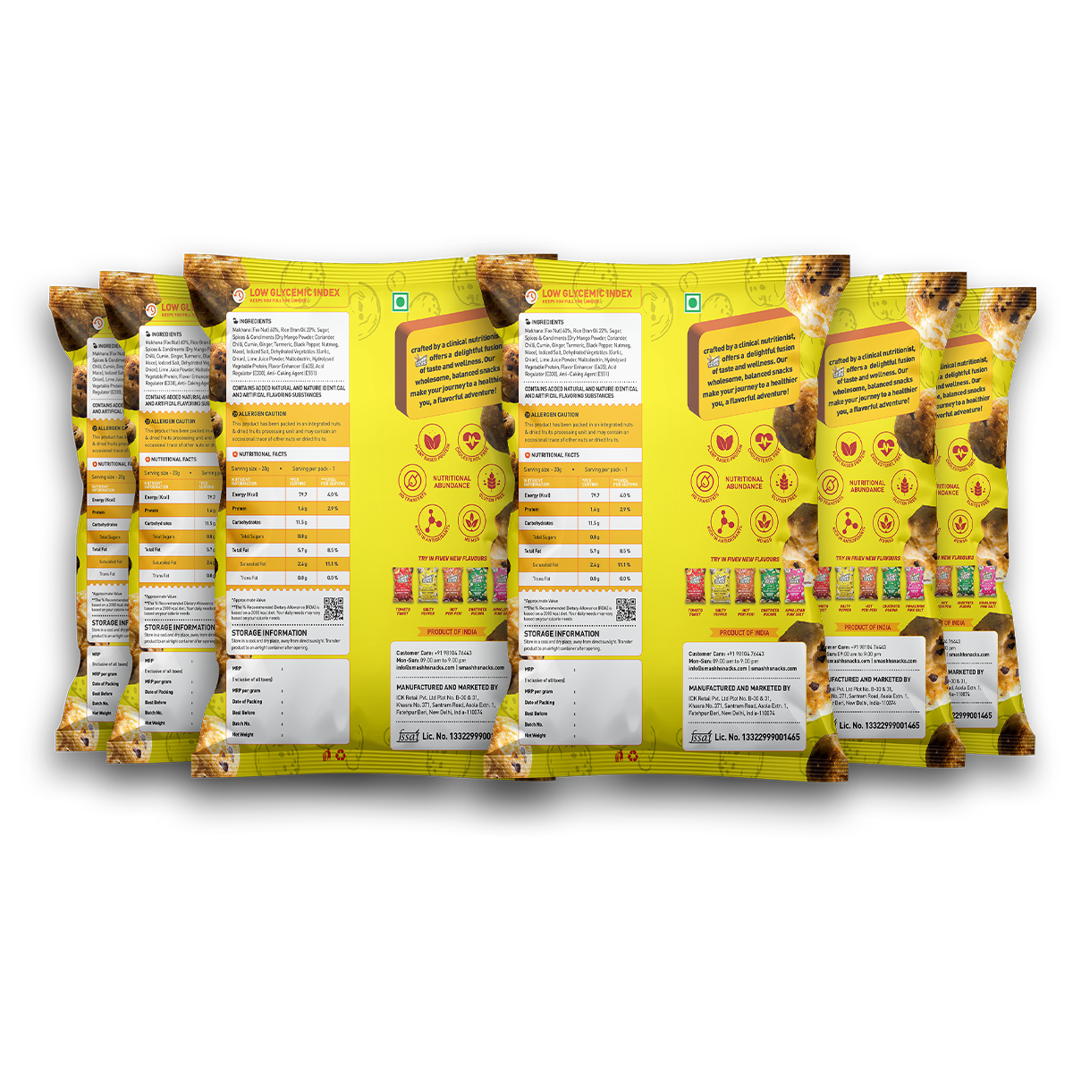 Limey Chilli Makhana - Pack of 6 (26g x 6=156g)