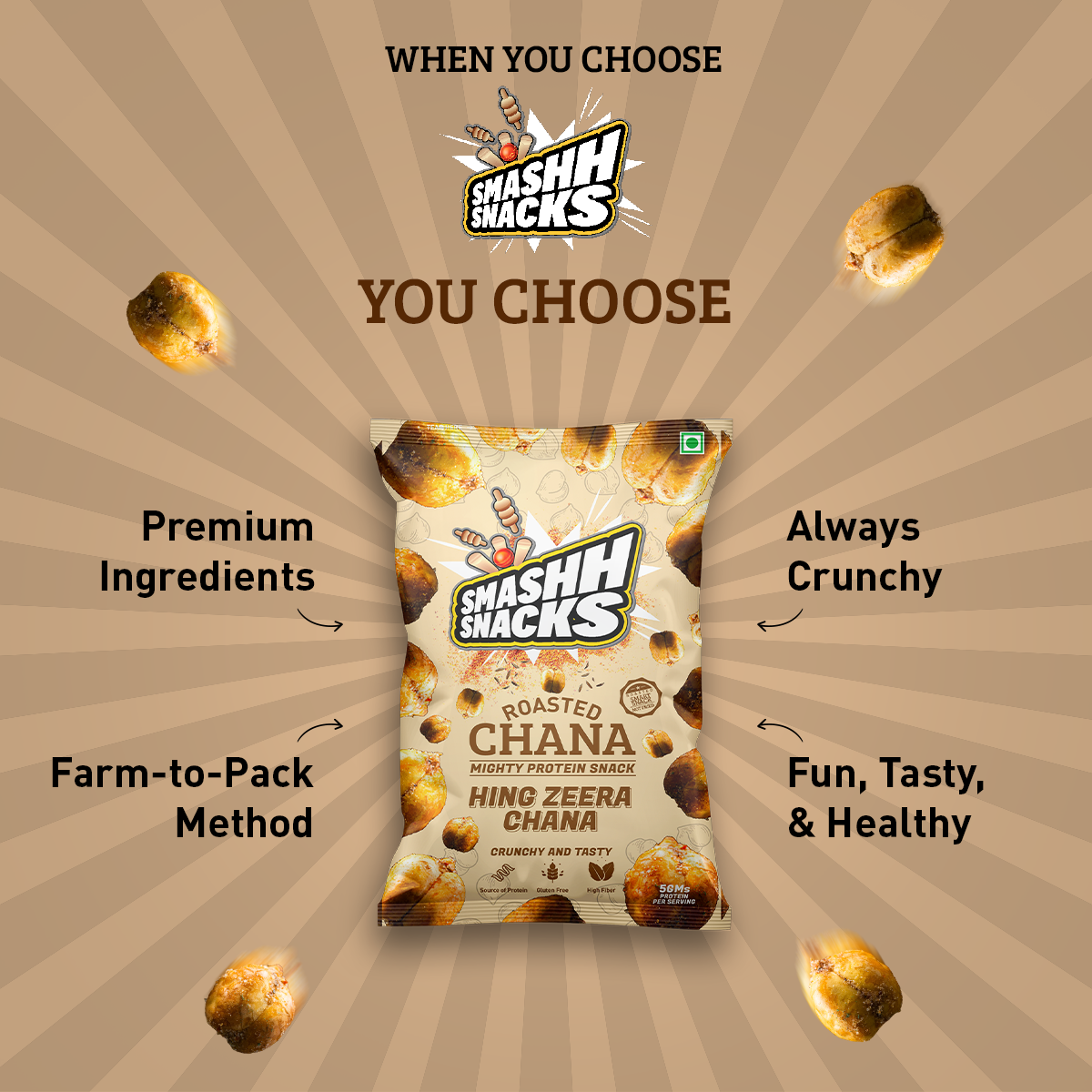 Hing Zeera Chana-Pack of 4 (140gx4=560g)