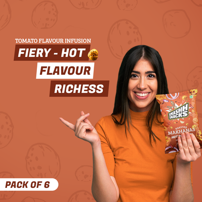 Hot Peri Peri Makhana- Pack of 6 (26g x 6=156g)