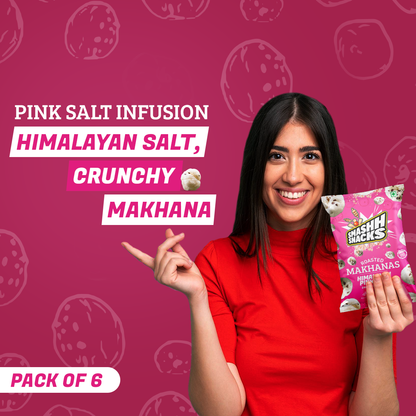 Himalayan Pink Salt Makhana- Pack of 6 (26gx6=156g)